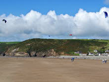 Kite Flying at Newgale beach